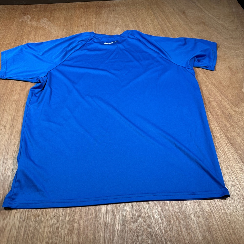 Nike Swim Rash Guard Men XL Blue Americana Swoosh Dri-FIT Short Sleeve - Picture 4 of 11